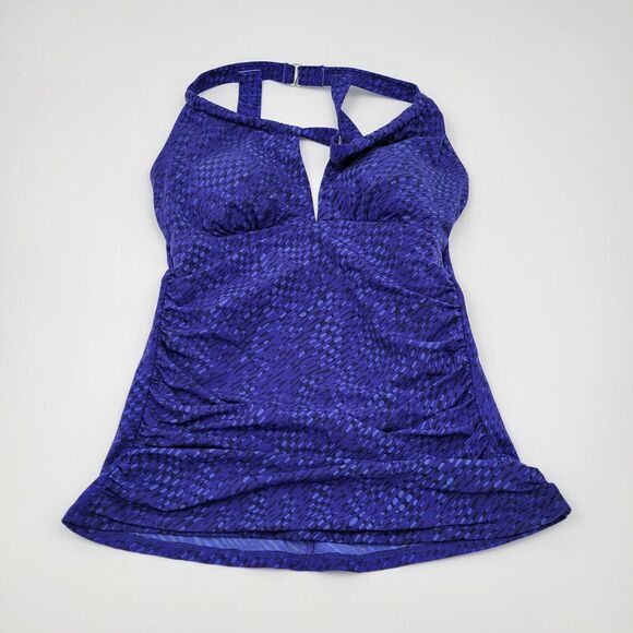 L.L. Bean Tops - LL Bean Women's Size 8 Reg Blue Fitted‎ Sleeveless Swim Top Tank Top